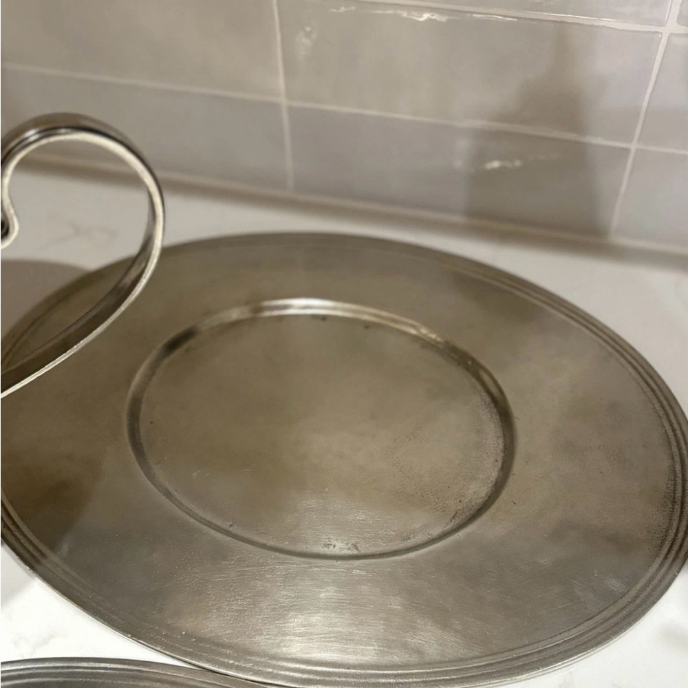 Arte Italica Pewter Soup Tureen with Lid and Tray - Picture 4 of 11